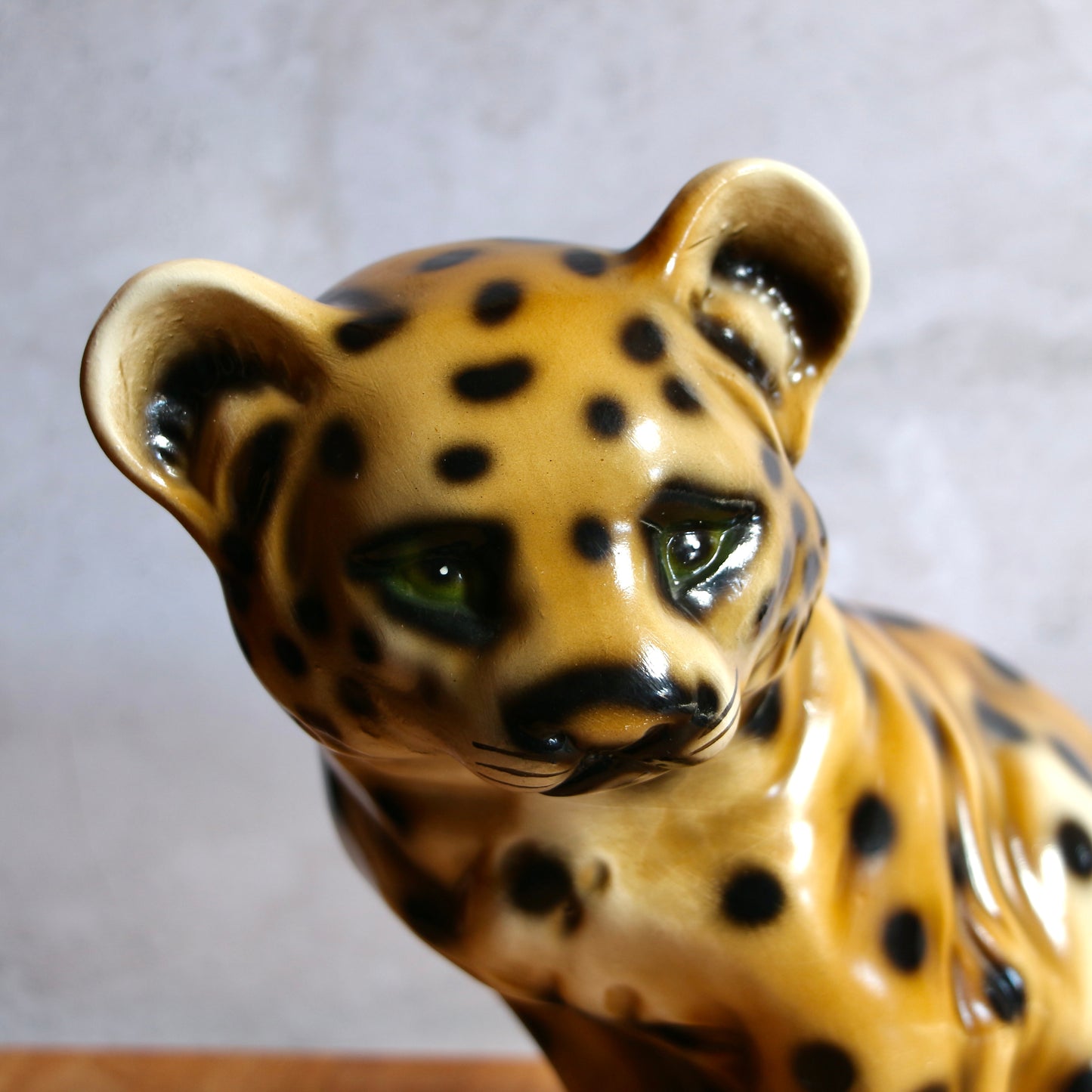 Leopard en céramique vintage